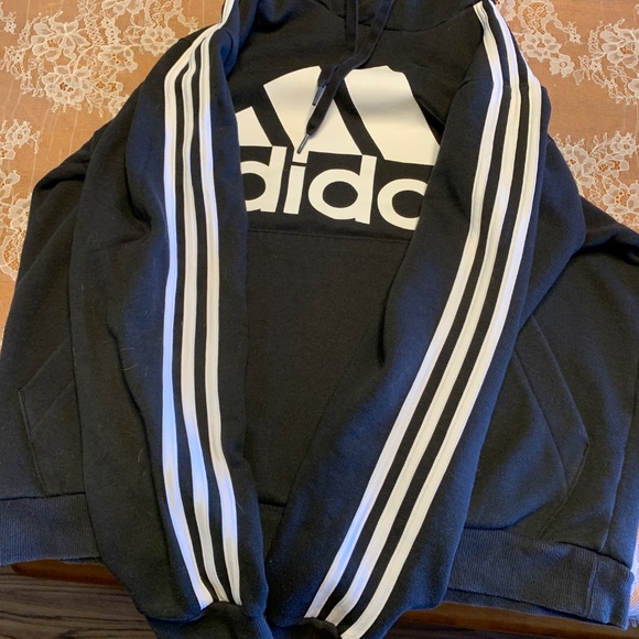 Adidas Hooded Sweatshirt Youth Large/Adult Small - Picture 2 of 5